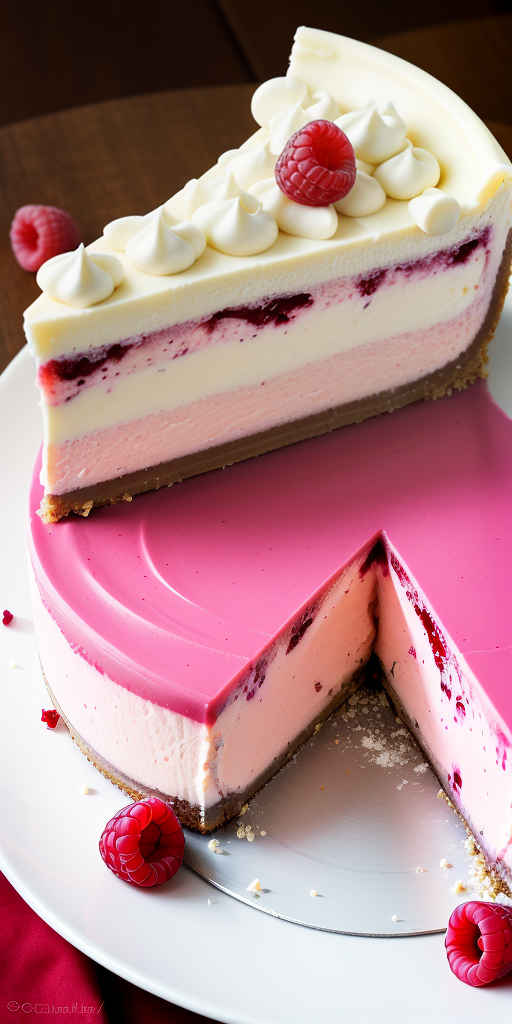white chocolate raspberry truffle cheesecake