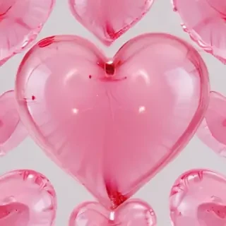 transparent pink heart