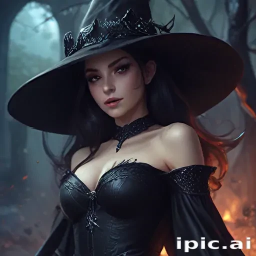 beautiful dark witch fantasy art