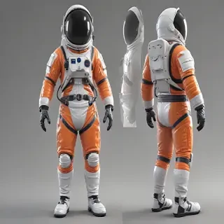 cartoon transparent astronaut suit