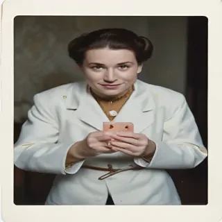 holding card