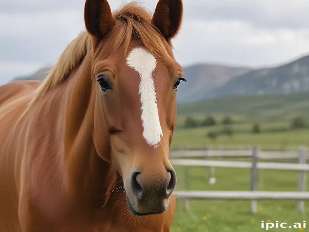 horse in background
