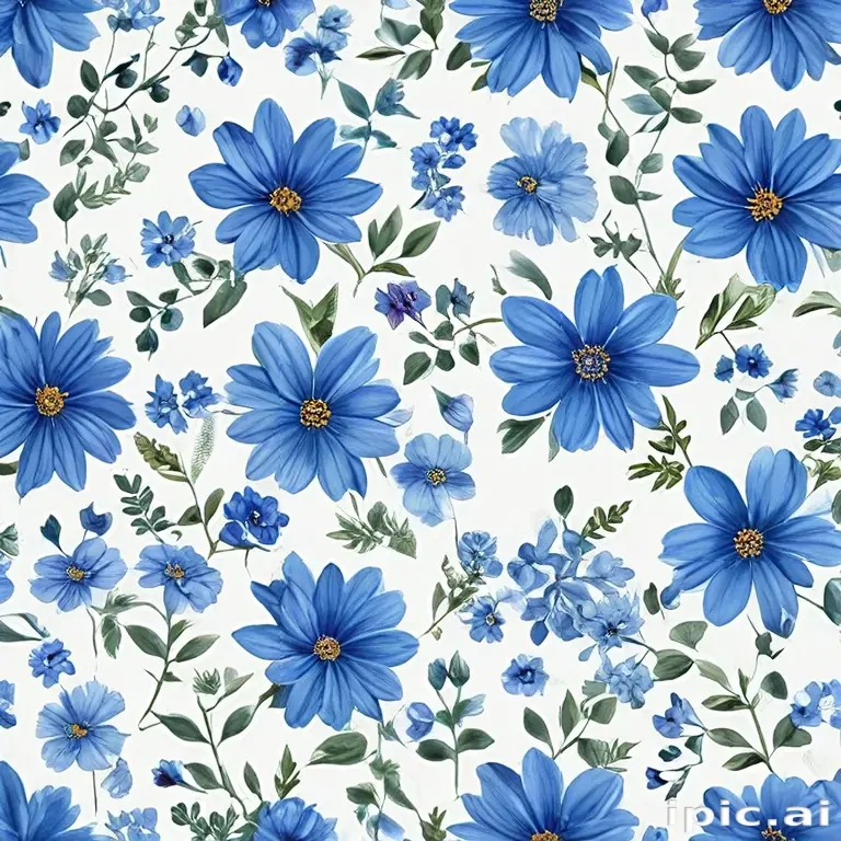 blue flowers png