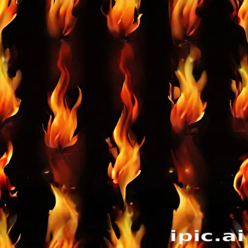Vibrant Flames Dancing Elegantly Against a Dark Background in Harmony