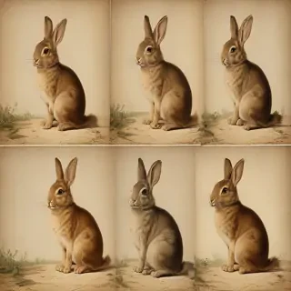 vintage rabbit images