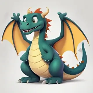 cartoon of a dragon