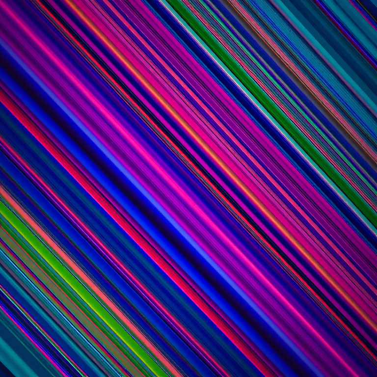 Create a vibrant abstract image with smooth gradients and diagonal lines, using a Canon EOS R5 camera, 50mm lens, f/1.8 aperture, ISO 100, and a wide-angle perspective to enhance depth and color saturation.