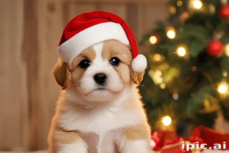 cute christmas dog wallpaper