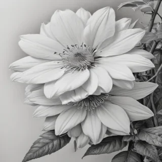 flower pencil drawing