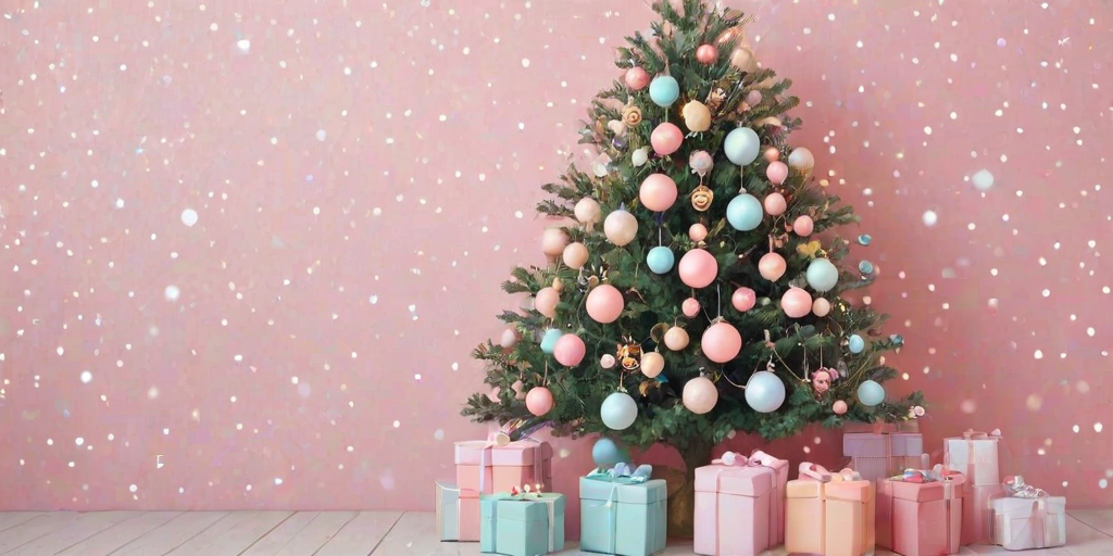 pastel aesthetic christmas wallpaper