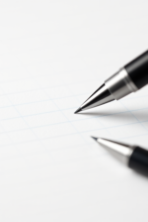 Create a high-resolution vector graphic of a fountain pen drawing on a sheet of lined paper with a clean white background, shot with a Canon EOS R5 at f/8, 1/125s, ISO 100, in a close-up view to enhance detail and clarity.
