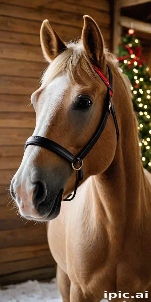 pictures of christmas horses