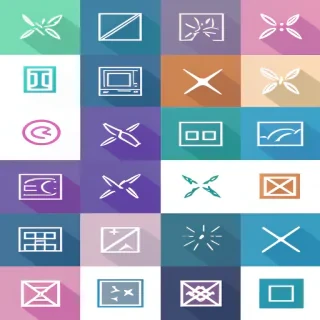 transparent icons aesthetic