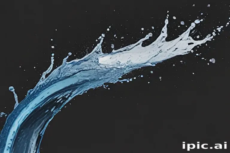 Dynamic Splash of Water Creating Stunning Patterns Against a Dark ...