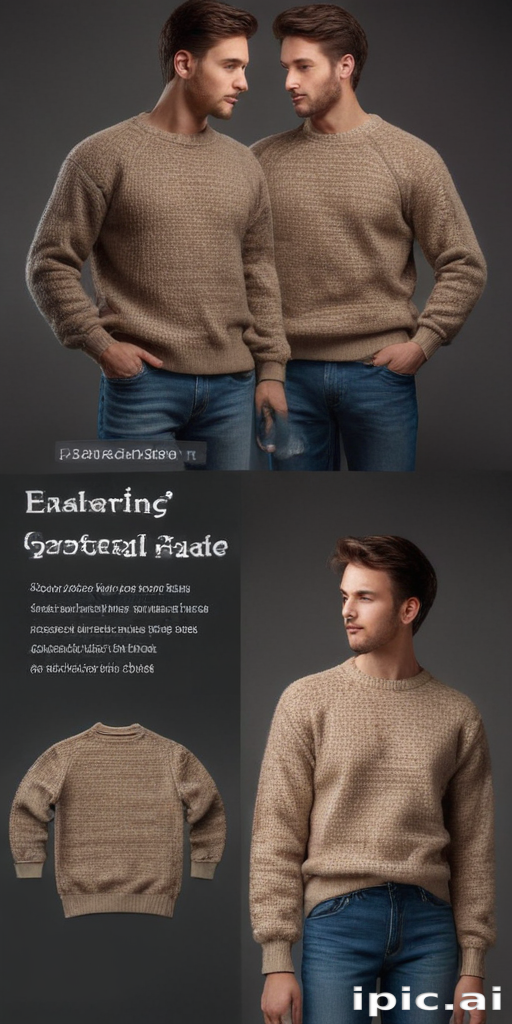 Two Models Showcasing Stylish Knit Sweaters in Earthy Tones and Textures