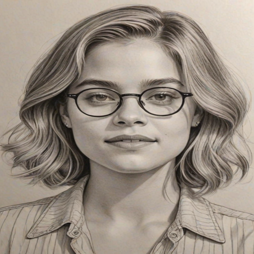 Stunning Dylan Sprouse, pencil sketch, portrait of Ravishing woman 1929s in glasses, hair style beatnik, outline, clear lines, fine lines, 8k