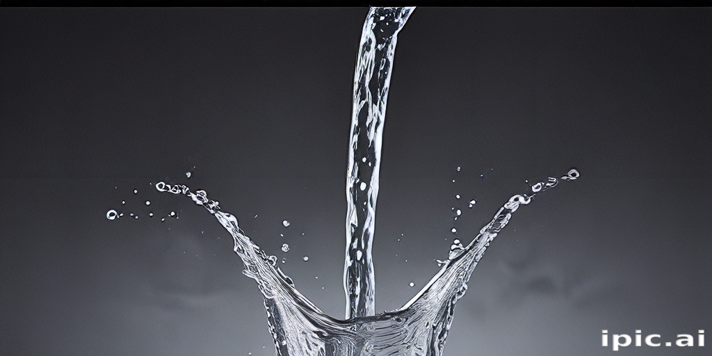 Dynamic Splash of Water Creating Beautiful Patterns Against a Dark ...