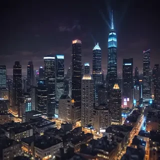 city lights background