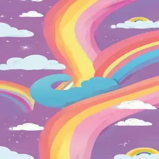 cute rainbow background