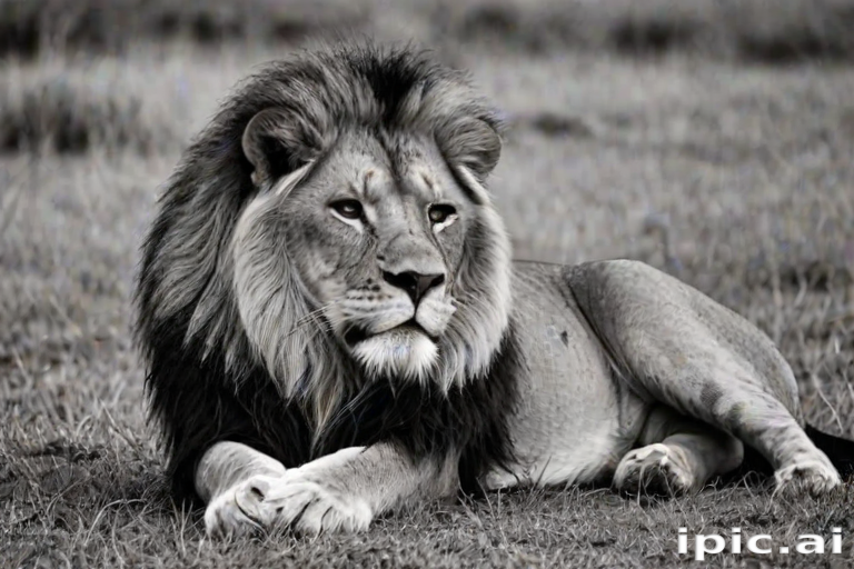 lion black and white pictures
