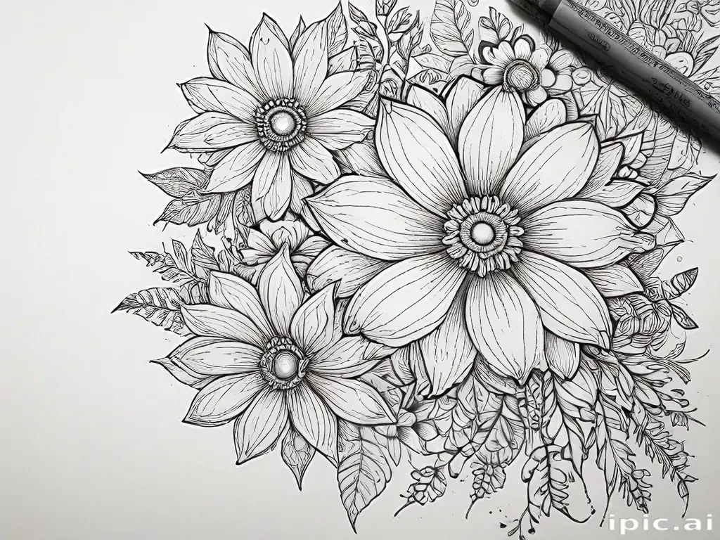 flower doodle art