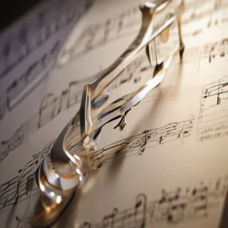 transparent music note