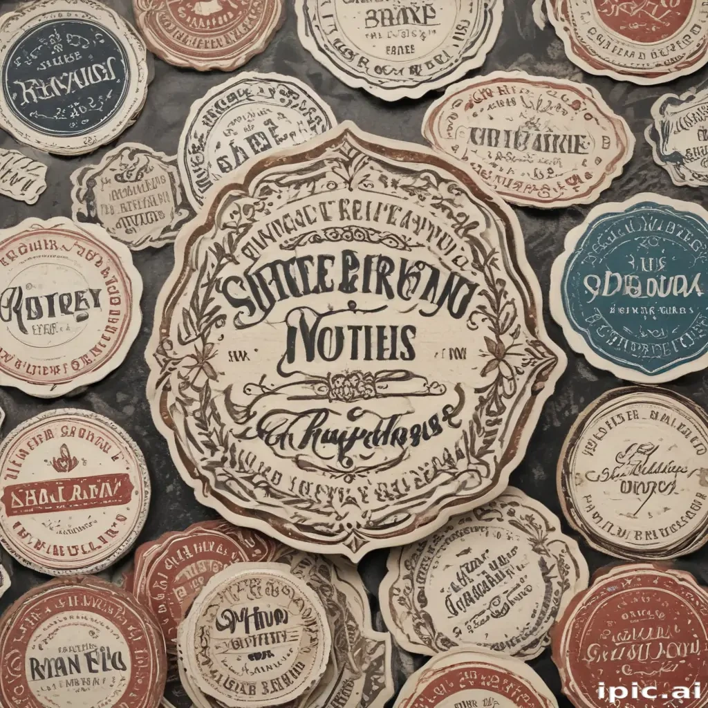 vintage stickers png