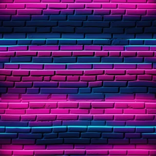 neon brick wall