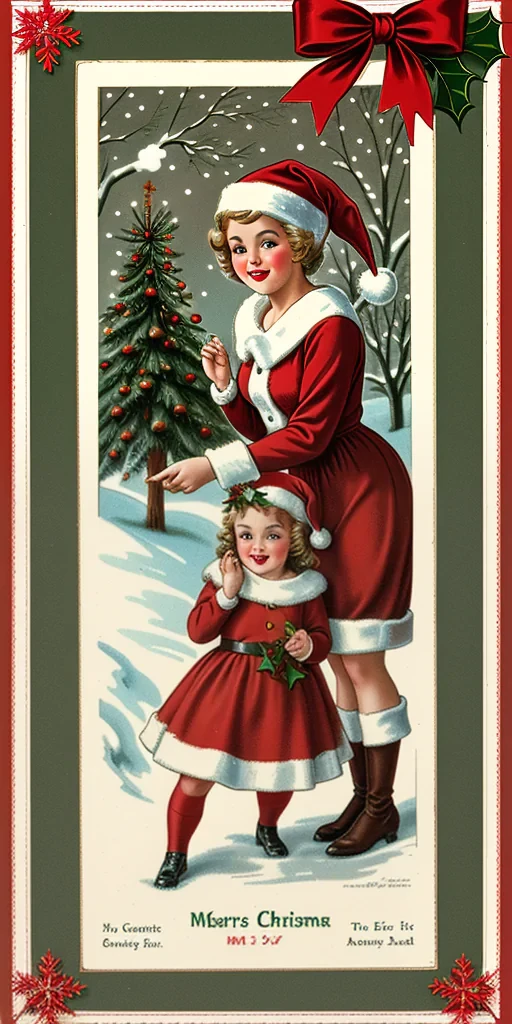 vintage christmas images to print