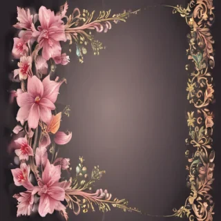 flowery border clipart