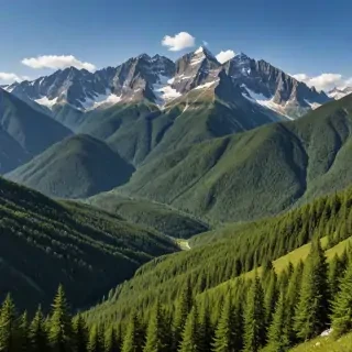 mountainous background