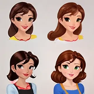 brunette cartoon characters