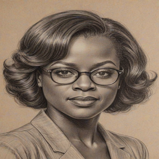 Lovely Viola Davis, pencil sketch, portrait of Bewitching woman 1940s in glasses, hair style beatnik, outline, clear lines, fine lines, 8k