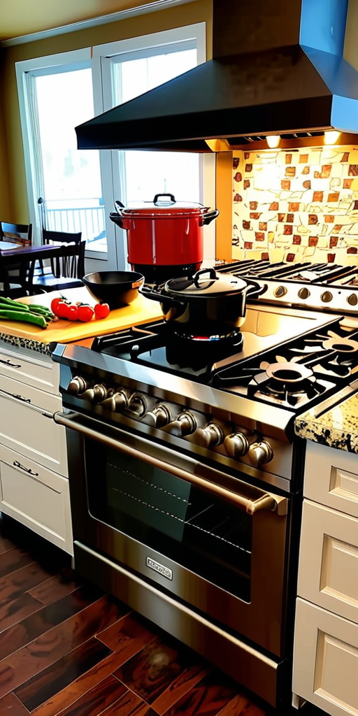 island with stove and oven