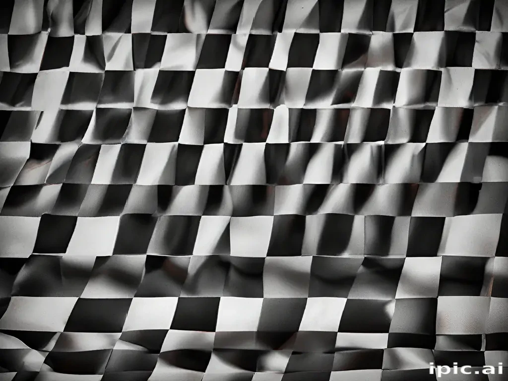 black and white checkered background