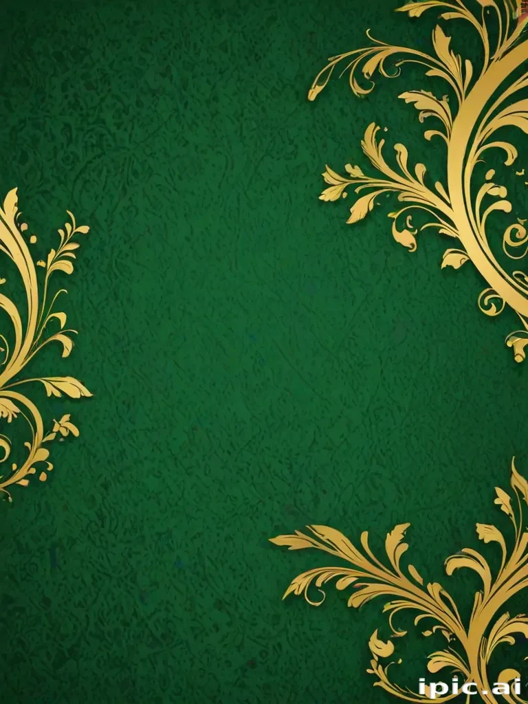 green and gold background