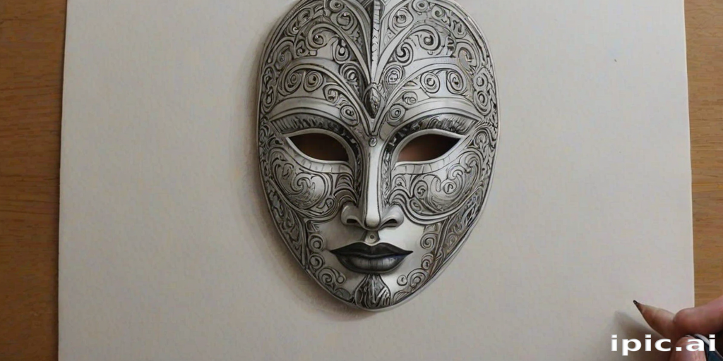 drawing of a mask