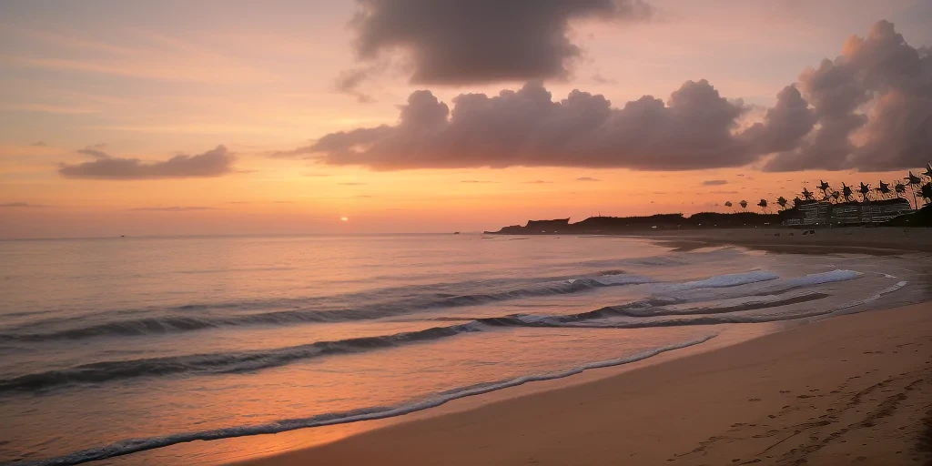 sunset at a beach