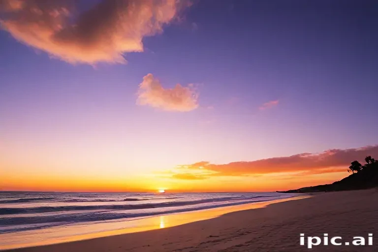 beach background sunset