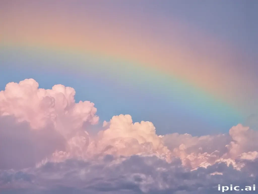 pastel coloured rainbow
