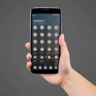 hand holding phone png