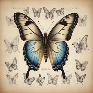 images of drawings of butterflies