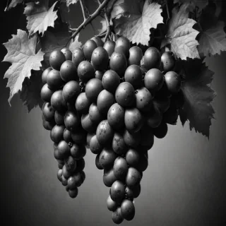 grapes clipart black and white