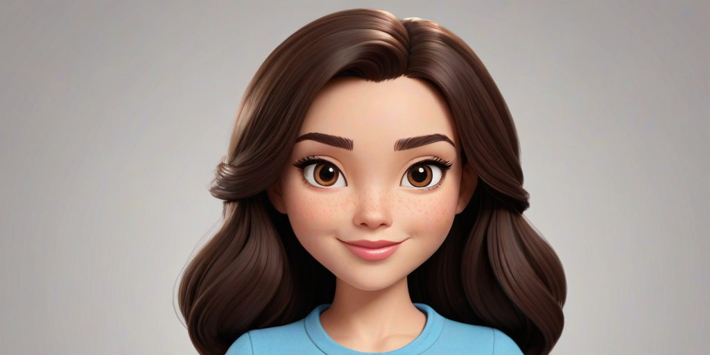 brunette cartoon character