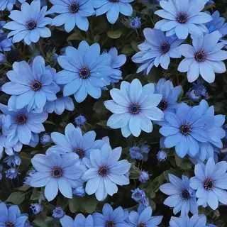 aesthetic blue flowers