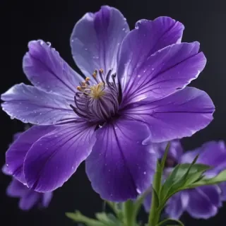 transparent purple flower