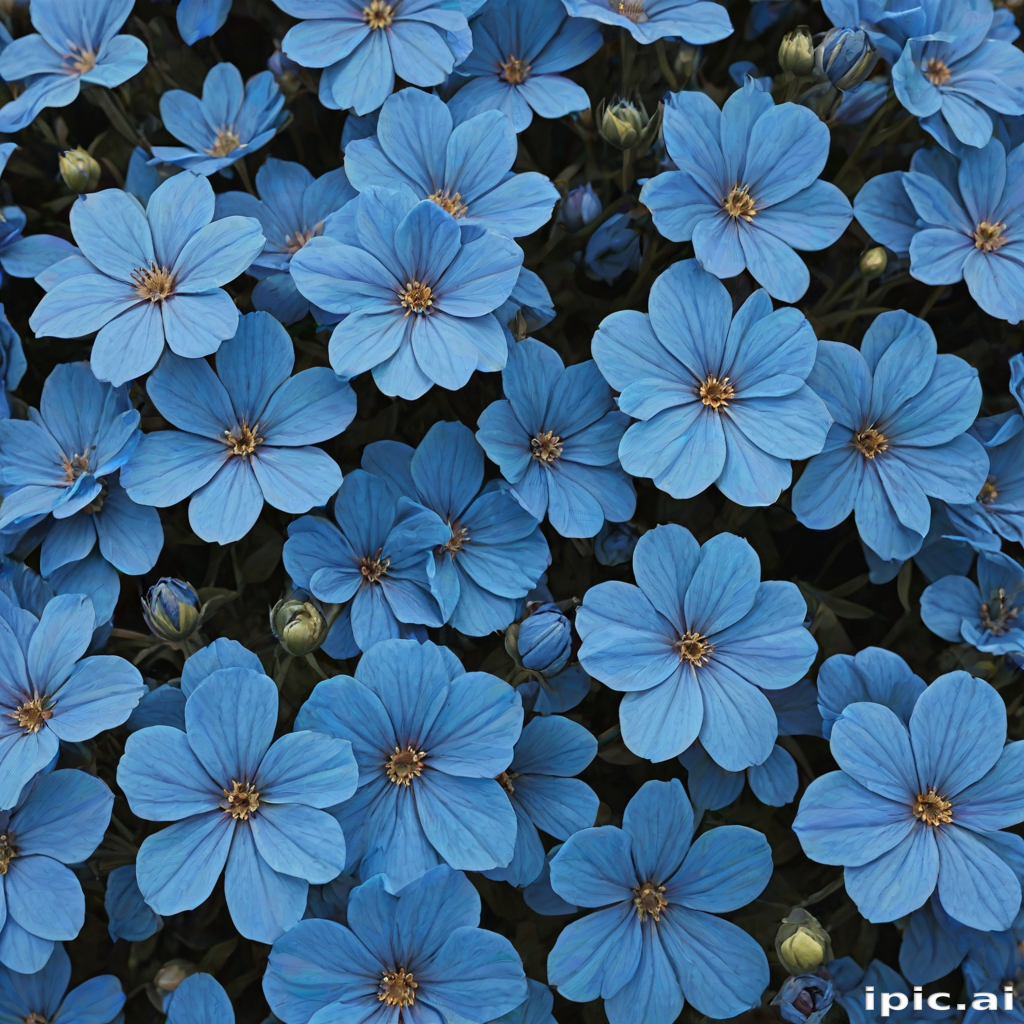aesthetic blue flowers