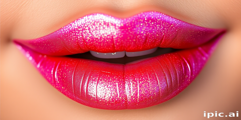 Duochrome "Galactic Glow" lip topper shifting from pink to gold, designed to add dimension and transform any lip color underneath