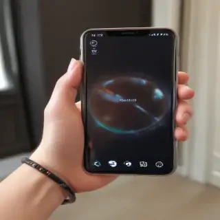 hand holding a phone