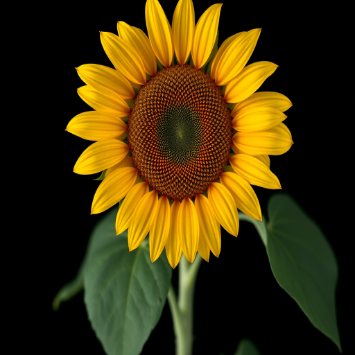 Sunflower in full bloom against a black background, captured with a Canon EOS R5, 85mm lens, aperture f/2.8, shutter speed 1/200 sec, ISO 100, soft focus style, top-down view.